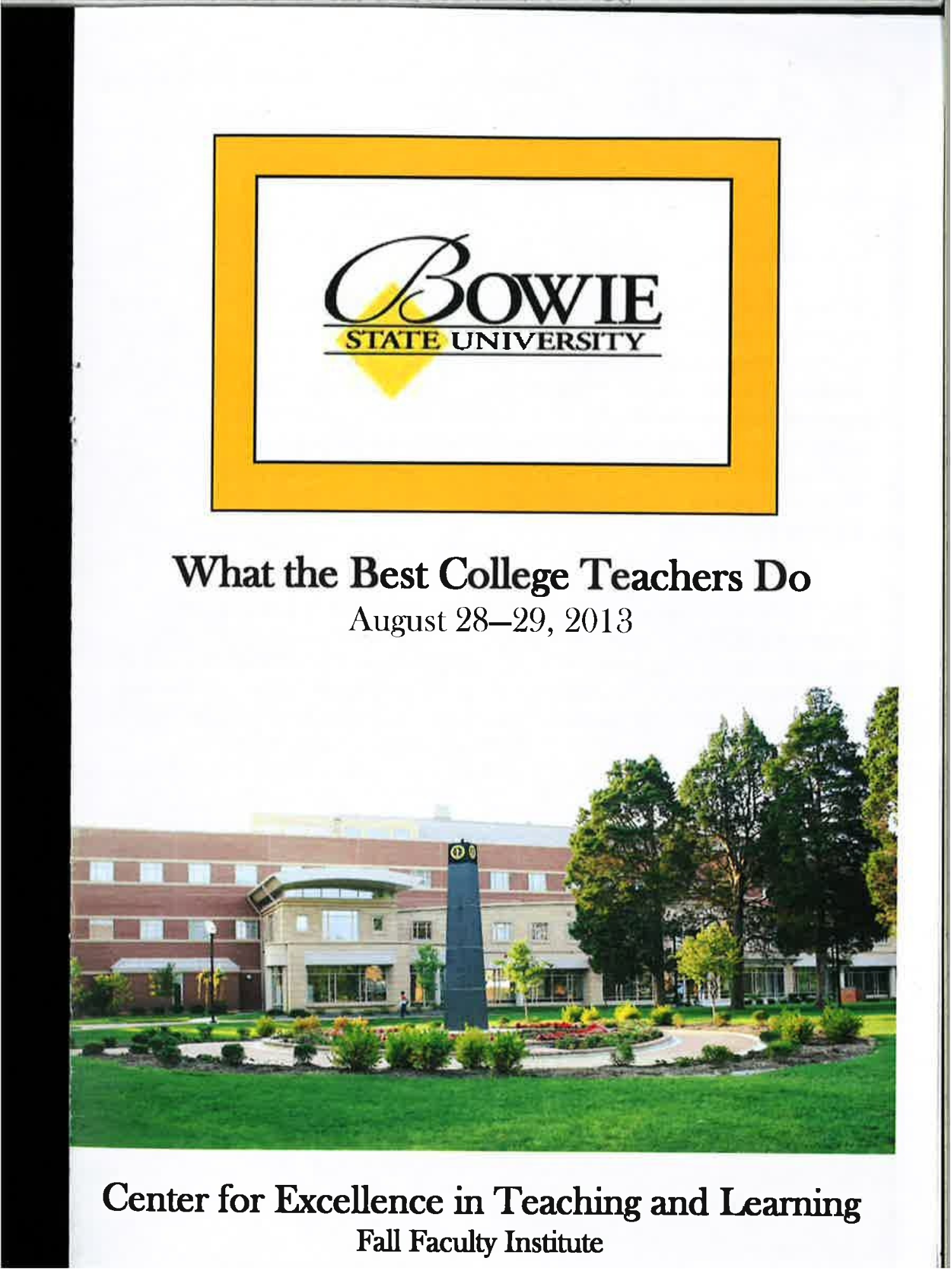 2013 Fall Faculty Institute Program