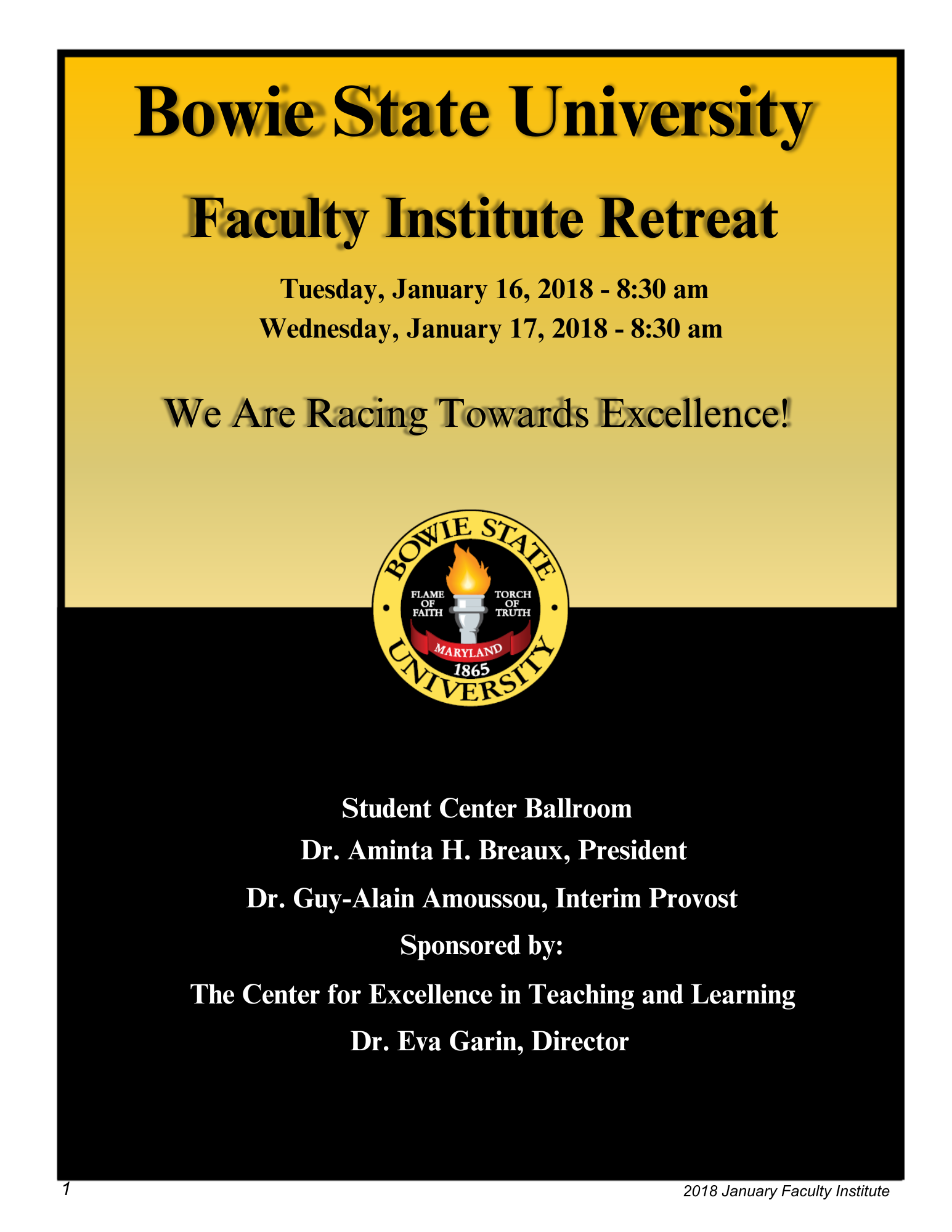 2018 Spring Faculty Institute Program