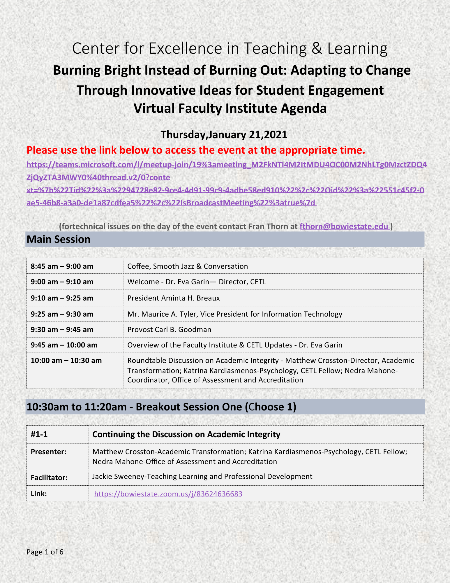 2021 Spring Faculty Institute Cover