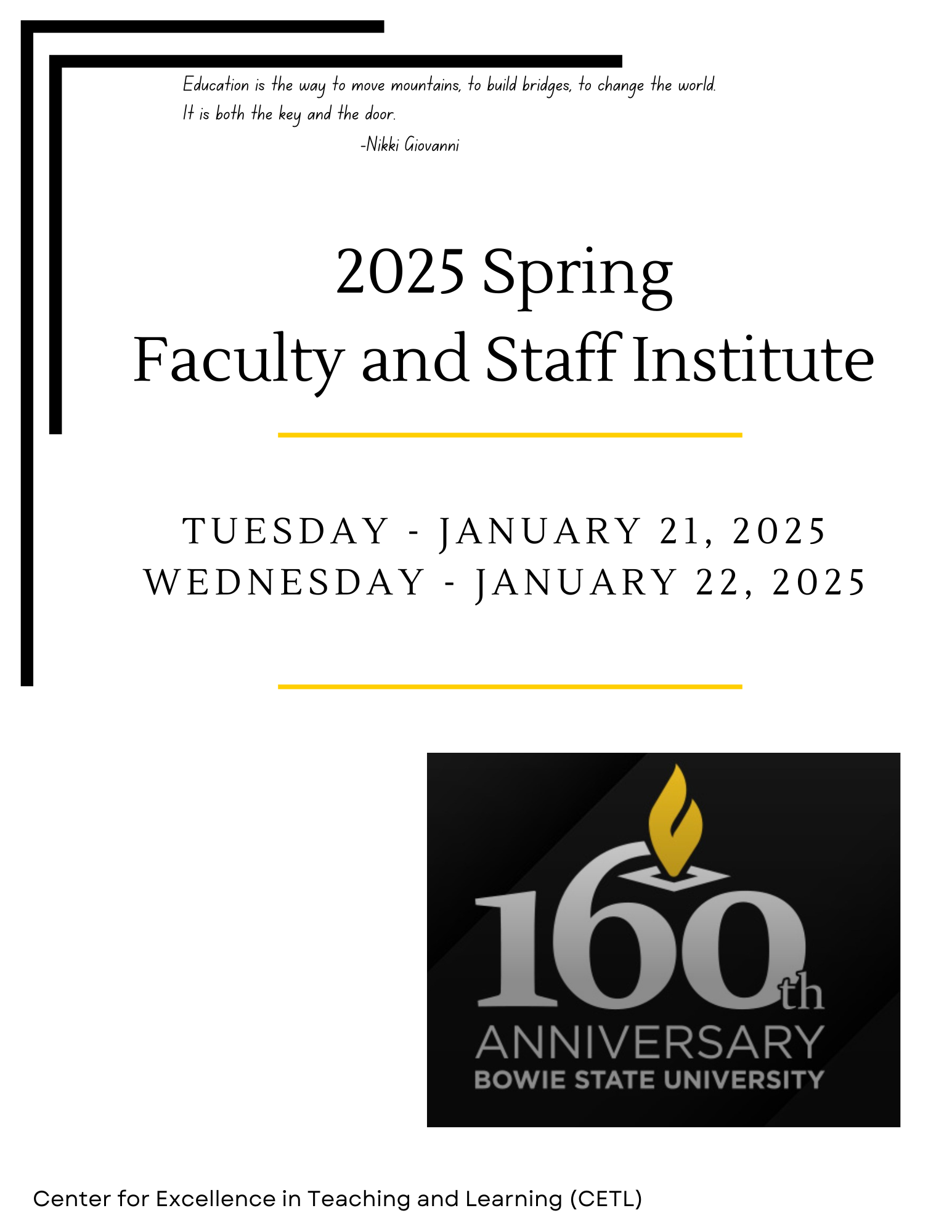 2025 Faculty Institute Program Cover
